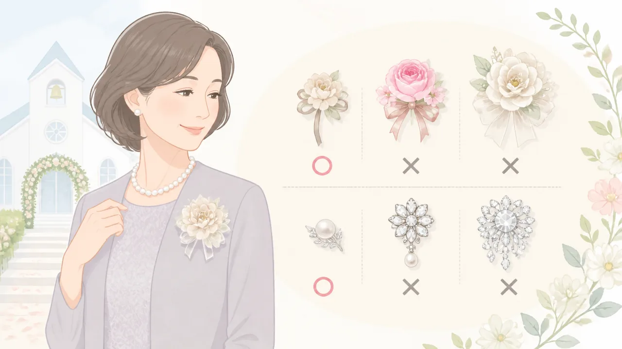 結婚式にはコサージュとブローチどっち?50代の選び方とマナー