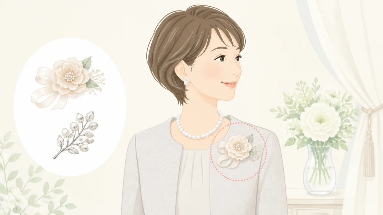 結婚式にはコサージュとブローチどっち?50代の選び方とマナー