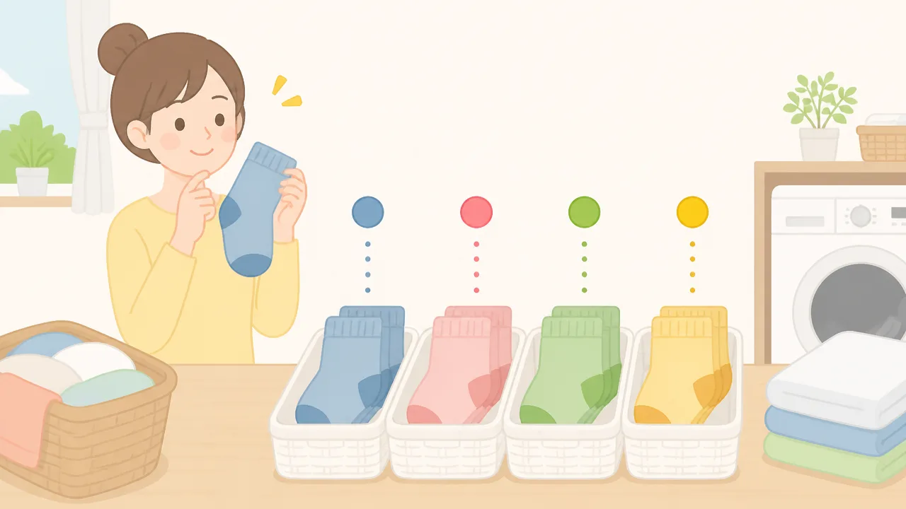 家族の靴下を見分ける方法は?洗濯後に迷わない簡単な工夫