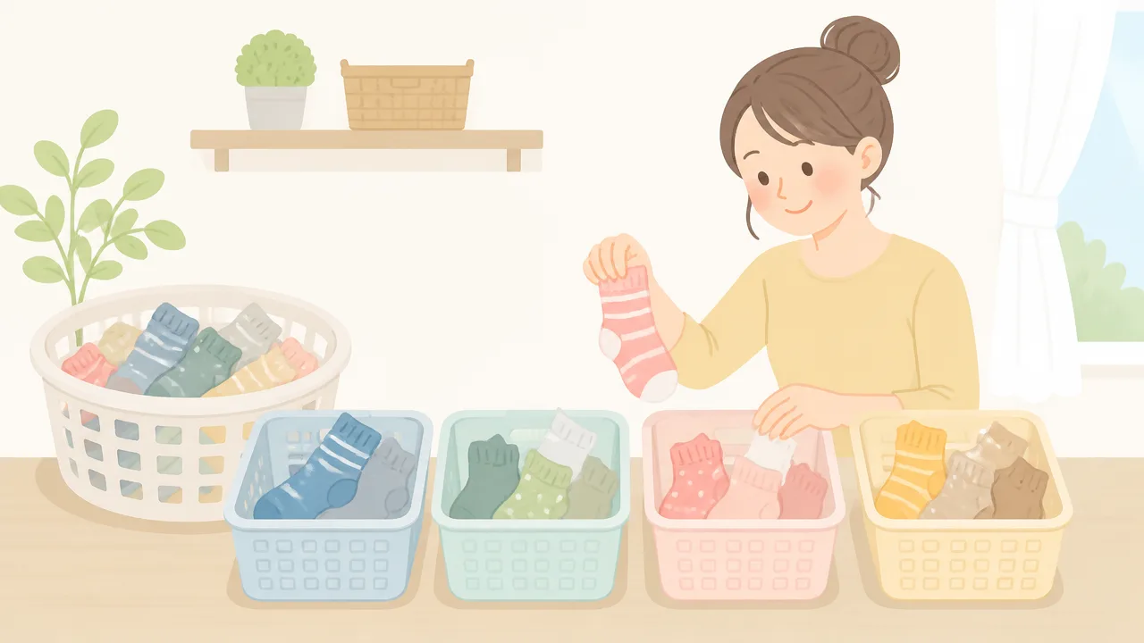 家族の靴下を見分ける方法は?洗濯後に迷わない簡単な工夫